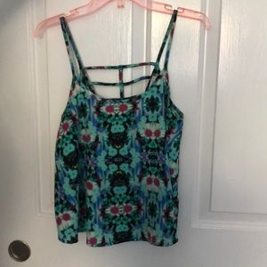 Nordstrom’s green patterned tank top